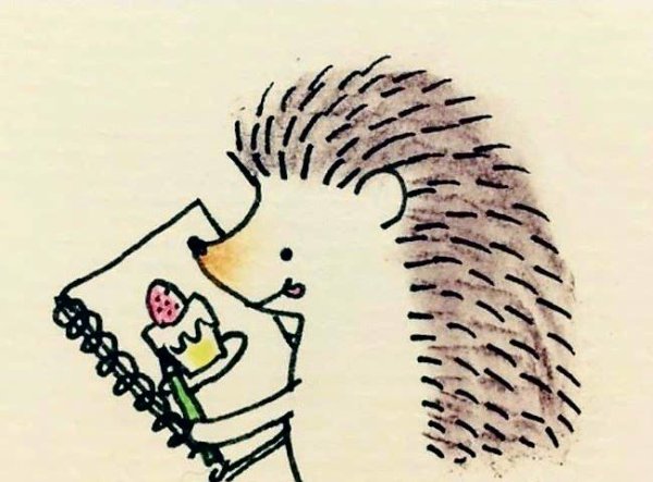 Ёжик для срисовки карандашом