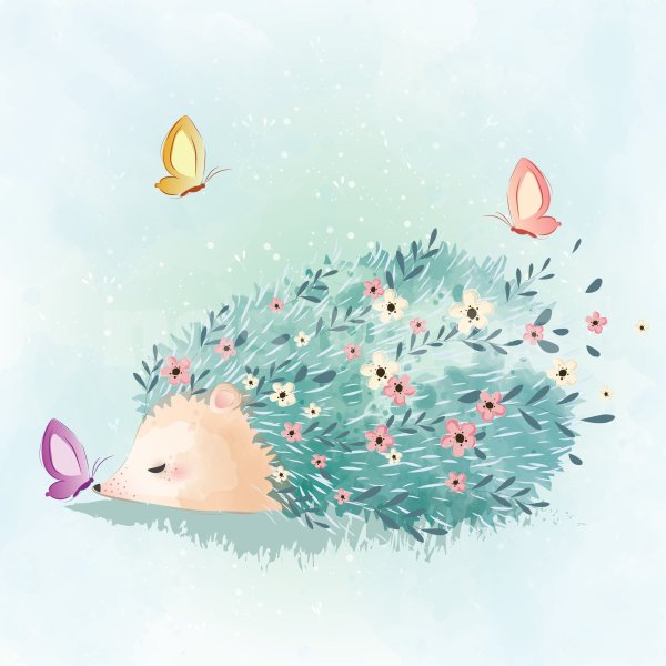 Милые иллюстрации акварелью весенние