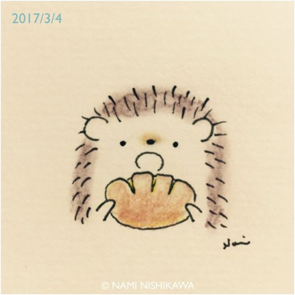 Ежик рисованный милый