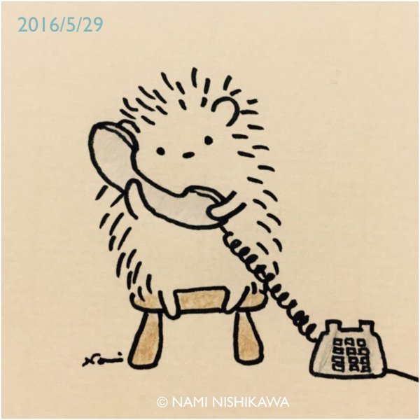 Ежик с телефоном