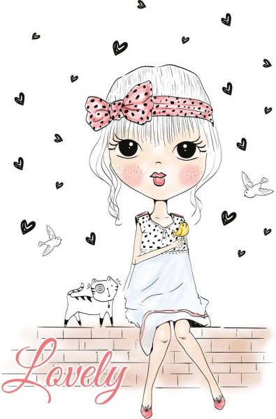 Милые мультяшные девочки