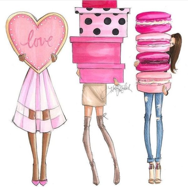 Милые мультяшные девочки