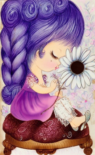 Девочка в мультяшном стиле