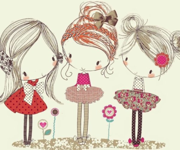 Аниме цветными карандашами