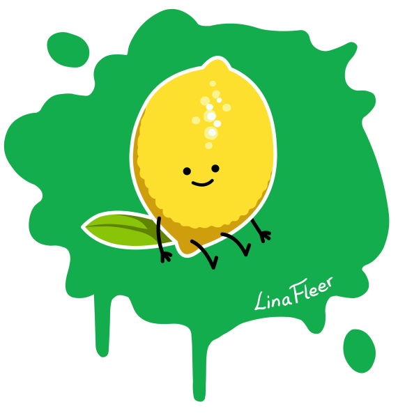 Улыбающийся лимон арт