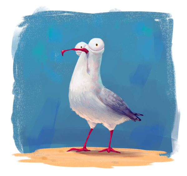 Чайка рисунок