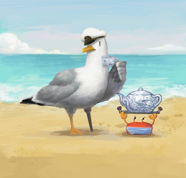 Чайка мультяшная