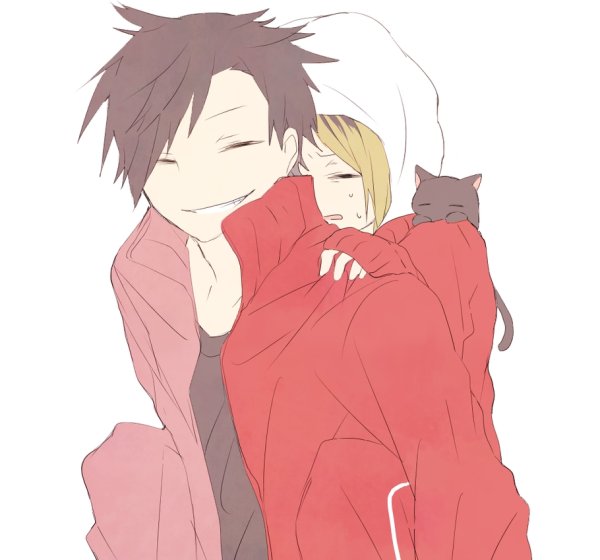 Аниме волейбол Кенма смущающийся