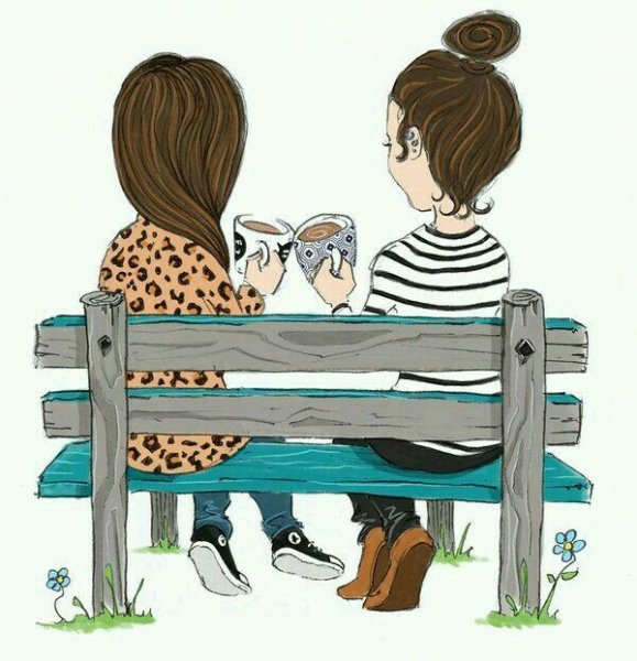 Дружба милый рисунок