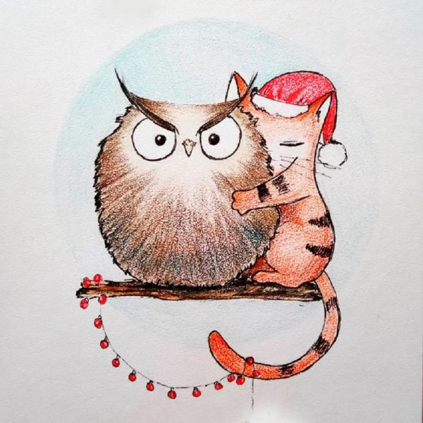 Смешные милые иллюстрации