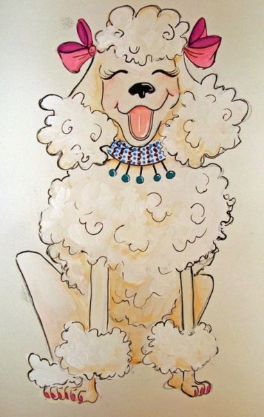Пудель рисунок милый