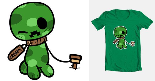 Нарисованный милый КРИПЕР