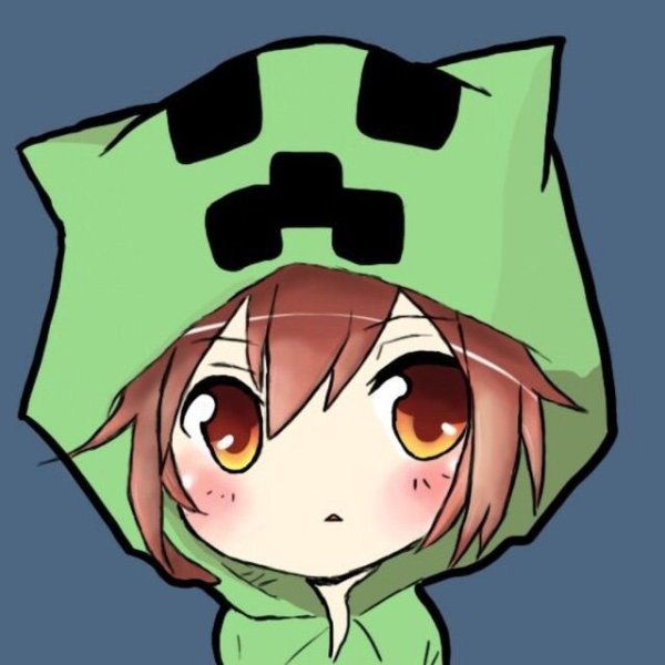 Minecraft anime Creeper Чиби