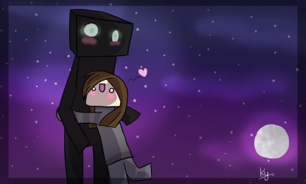 Майнкрафт ЭНДЕРМЕН И Стив любовь