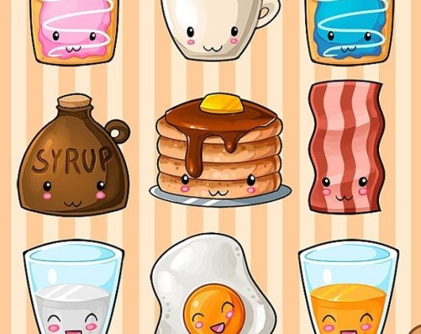 Милые предметы еда