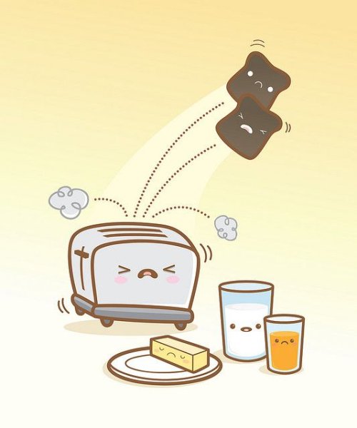 Каваи завтрак для срисовки