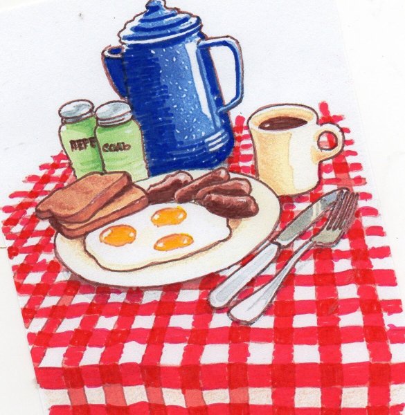 Завтрак для рисования