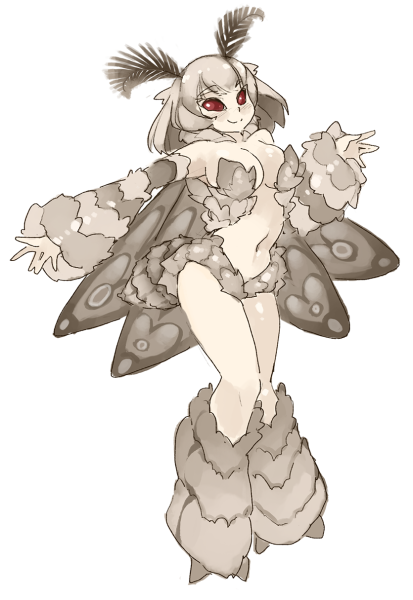 Monster girl аниме Moth