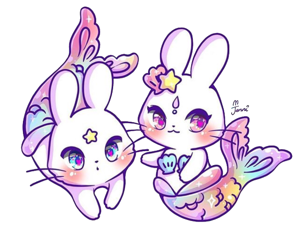 Кролик и котик Каваи