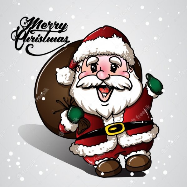 Миленький Санта рисунок