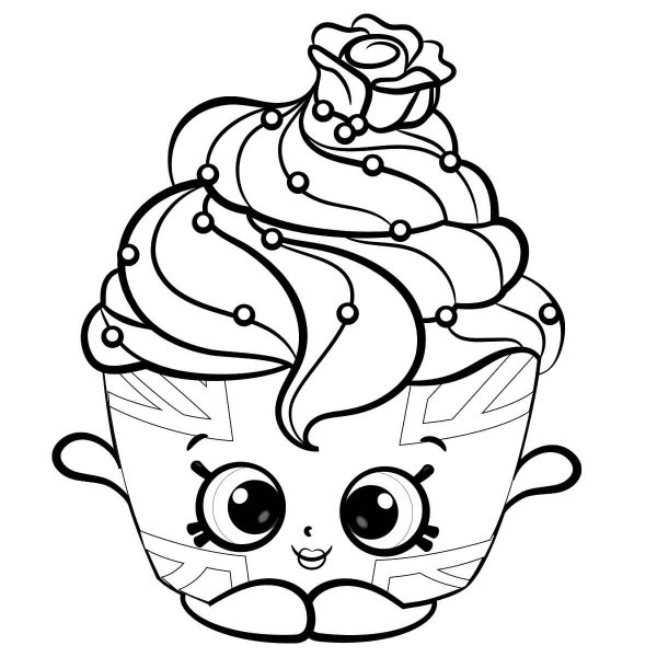 Раскраска Шопкинс тортик