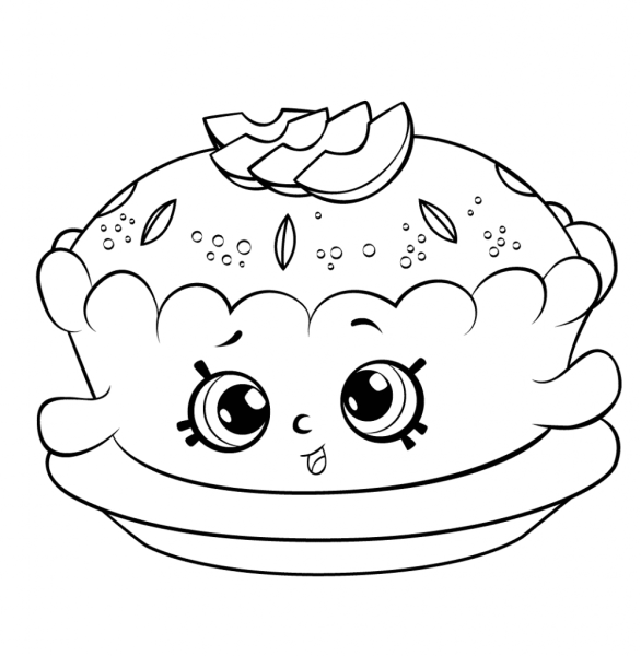 Пирог раскраска для детей