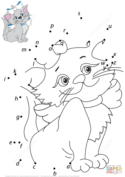 Соединить по точкам кота