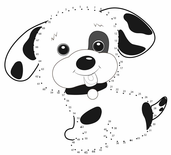 Собака соединить по точкам