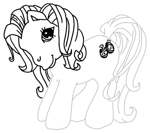 Раскраска по точкам пони