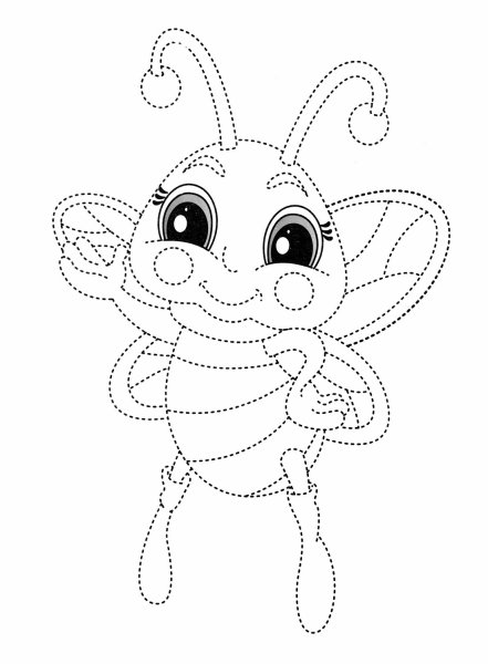 Насекомые обводка по точкам