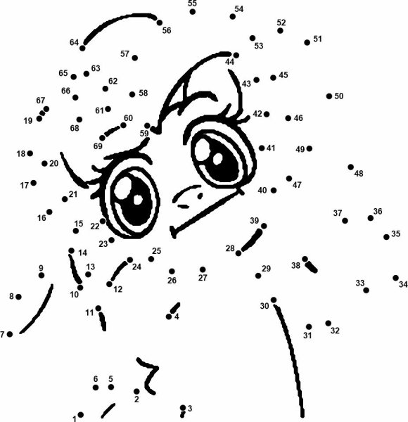 Рисование по точкам Единорог