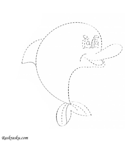 Рисование по точкам морские обитатели