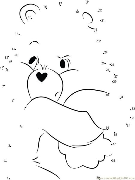 Соединить по точкам для детей