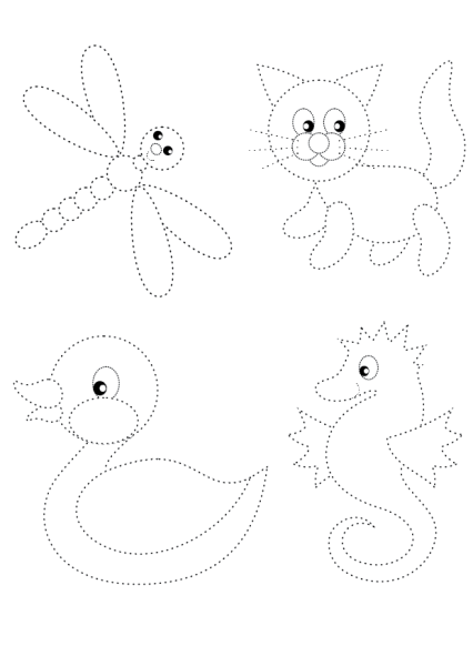 Рисование по контуру для детей