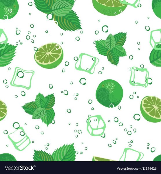 Листик мяты нарисованный