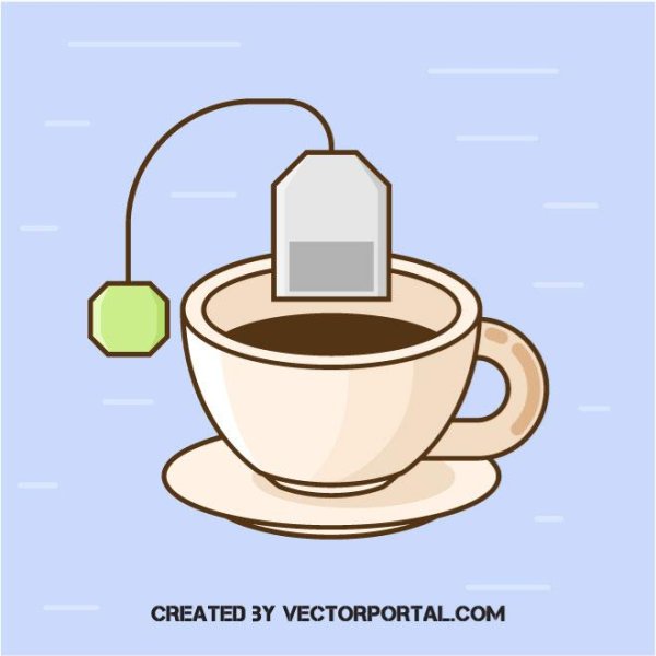 Нарисовать пакетик чая