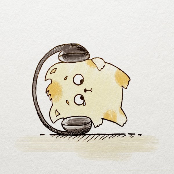 Милый грустный рисунок