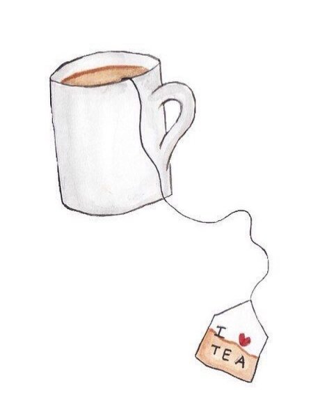 Рисунки для срисовки лёгкие чай