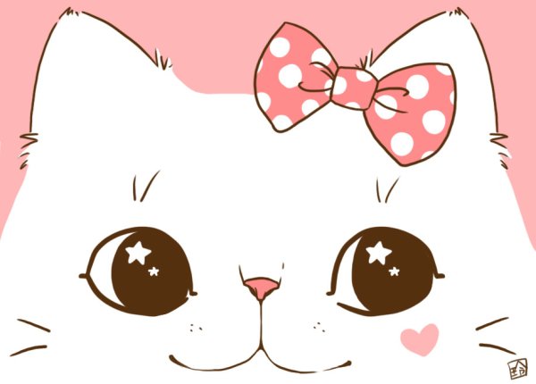 Милый котик рисунок