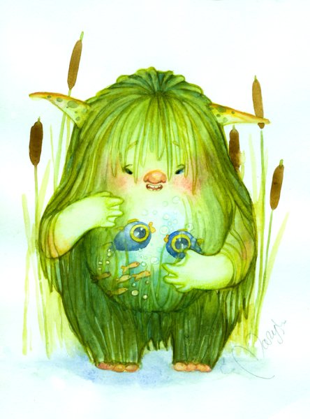 Кикимора Болотная ,зеленая