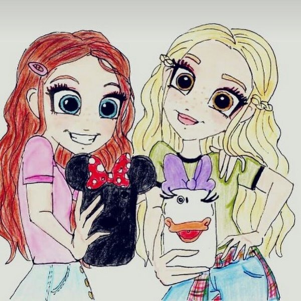 Две девочки мультяшные