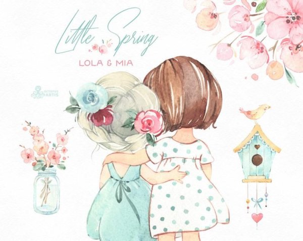 Акварельные картинки для метрики