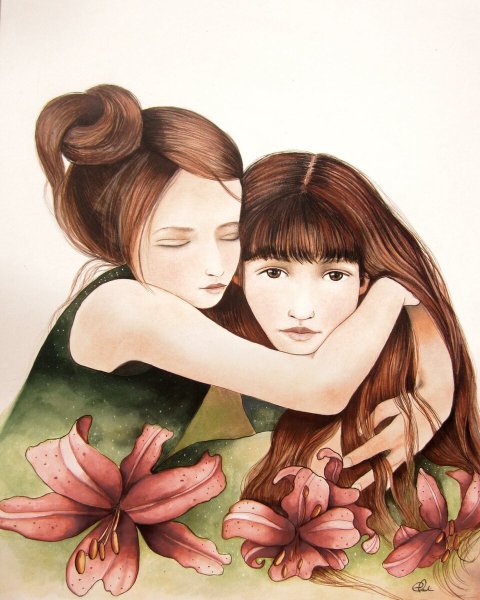 Claudia Tremblay картины мать и дитя