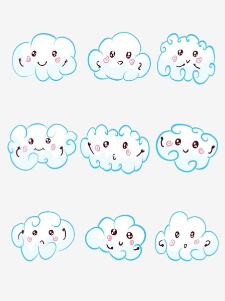 Облако милое рисунок