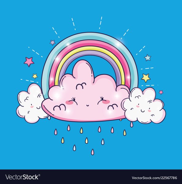 Облачко с радугой