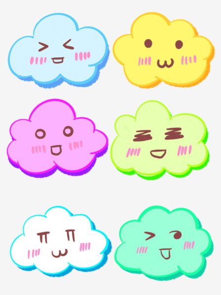 Наклейки облака