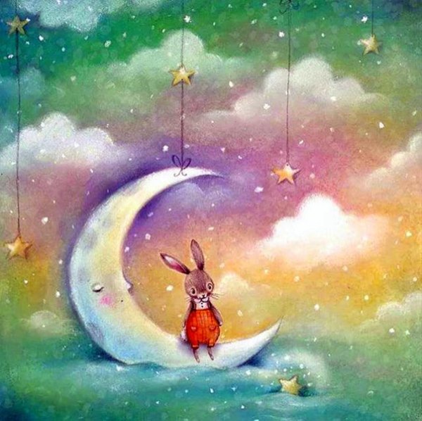 Доброй ночи акварель