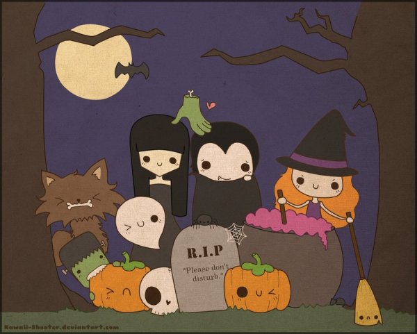 Милые рисунки на Хэллоуин