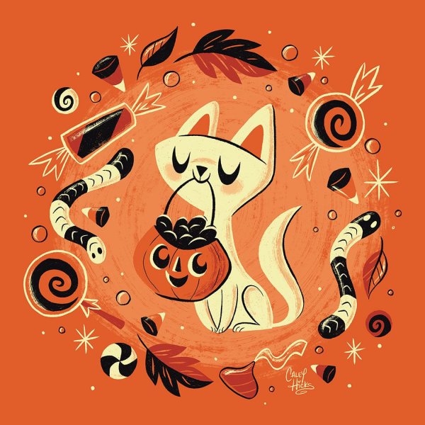Хэллоуин милая открытка