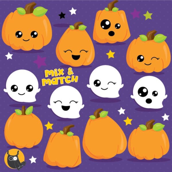 Кавайные рисунки на Хэллоуин